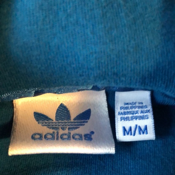 Adidas blue scuba hood & tie pull over hoodie complete with kangaroo pouch Sz M - Picture 5 of 10